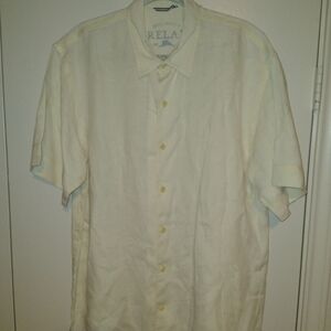 Tommy Bahama Relax 100% Linen Short Sleeve Button Up Men's sz Large